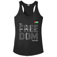 Free Palestine Gaza Flag Arabic Freedom For Palestinians Ladies PosiCharge Competitor Racerback Tank