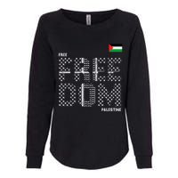 Free Palestine Gaza Flag Arabic Freedom For Palestinians Womens California Wash Sweatshirt