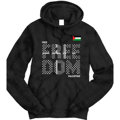 Free Palestine Gaza Flag Arabic Freedom For Palestinians Tie Dye Hoodie