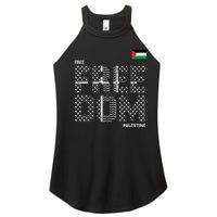 Free Palestine Gaza Flag Arabic Freedom For Palestinians Women's Perfect Tri Rocker Tank