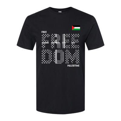 Free Palestine Gaza Flag Arabic Freedom For Palestinians Softstyle CVC T-Shirt