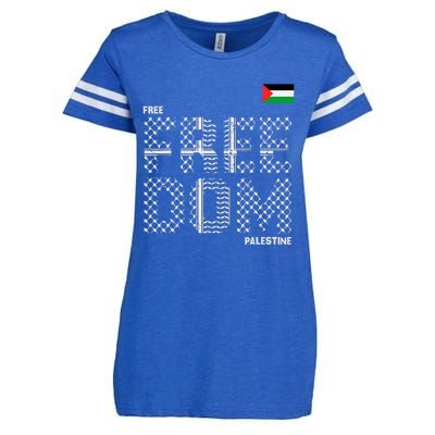 Free Palestine Gaza Flag Arabic Freedom For Palestinians Enza Ladies Jersey Football T-Shirt