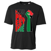 Free Palestine Gaza Flag Arabic Freedom For Palestinians Gift Cooling Performance Crew T-Shirt