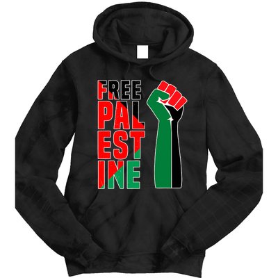 Free Palestine Gaza Flag Arabic Freedom For Palestinians Gift Tie Dye Hoodie