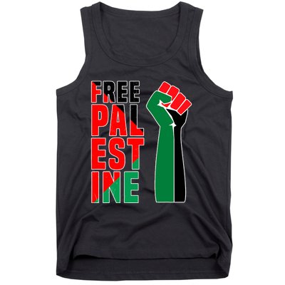 Free Palestine Gaza Flag Arabic Freedom For Palestinians Gift Tank Top