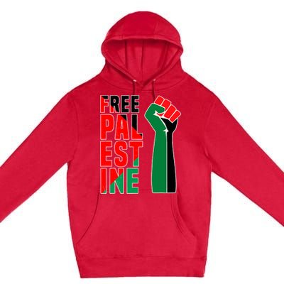 Free Palestine Gaza Flag Arabic Freedom For Palestinians Gift Premium Pullover Hoodie