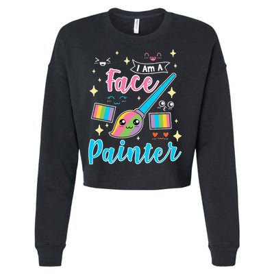 Face Painter Gift For Makeup Artist Cropped Pullover Crew