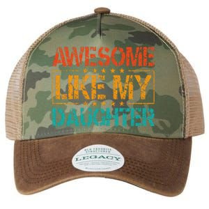 Funny Parents Gift Awesome Like My Daughter Legacy Tie Dye Trucker Hat