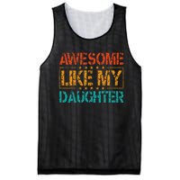 Funny Parents Gift Awesome Like My Daughter Mesh Reversible Basketball Jersey Tank