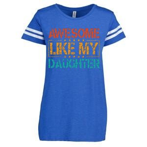 Funny Parents Gift Awesome Like My Daughter Enza Ladies Jersey Football T-Shirt