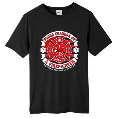 Firefighter Proud Grandpa Fire Hero First Responder Funny Gift Cute Gift Tall Fusion ChromaSoft Performance T-Shirt