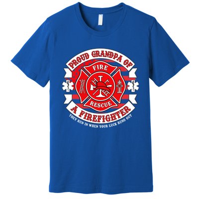 Firefighter Proud Grandpa Fire Hero First Responder Funny Gift Cute Gift Premium T-Shirt