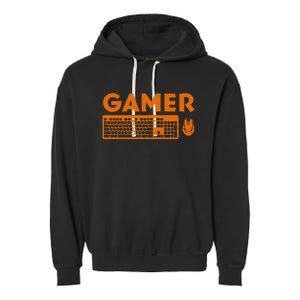 Funny Pc Gamer Keyboard Video Computer Gaming Lovers Outfit Garment-Dyed Fleece Hoodie