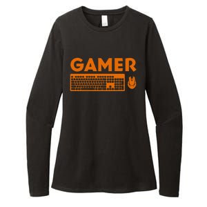 Funny Pc Gamer Keyboard Video Computer Gaming Lovers Outfit Womens CVC Long Sleeve Shirt