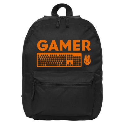 Funny Pc Gamer Keyboard Video Computer Gaming Lovers Outfit 16 in Basic Backpack