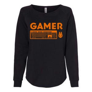 Funny Pc Gamer Keyboard Video Computer Gaming Lovers Outfit Womens California Wash Sweatshirt