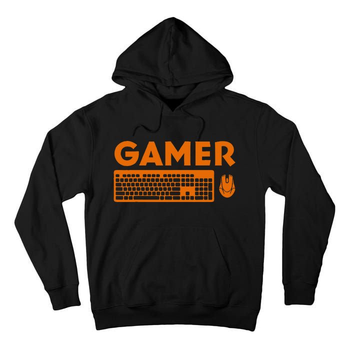 Funny Pc Gamer Keyboard Video Computer Gaming Lovers Outfit Tall Hoodie