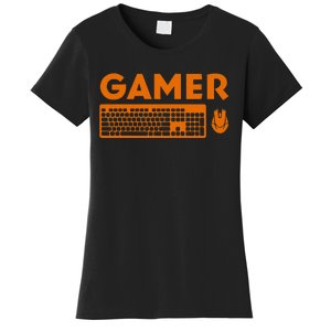 Funny Pc Gamer Keyboard Video Computer Gaming Lovers Outfit Women's T-Shirt