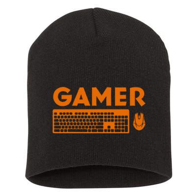 Funny Pc Gamer Keyboard Video Computer Gaming Lovers Outfit Short Acrylic Beanie