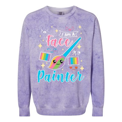 Face Painter Gift For Makeup Artist Colorblast Crewneck Sweatshirt