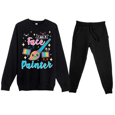 Face Painter Gift For Makeup Artist Premium Crewneck Sweatsuit Set