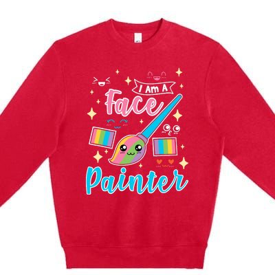 Face Painter Gift For Makeup Artist Premium Crewneck Sweatshirt