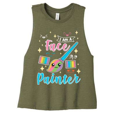 Face Painter Gift For Makeup Artist Women's Racerback Cropped Tank