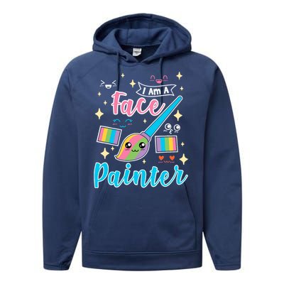 Face Painter Gift For Makeup Artist Performance Fleece Hoodie