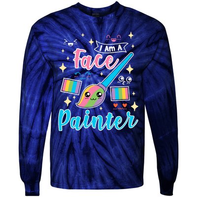 Face Painter Gift For Makeup Artist Tie-Dye Long Sleeve Shirt