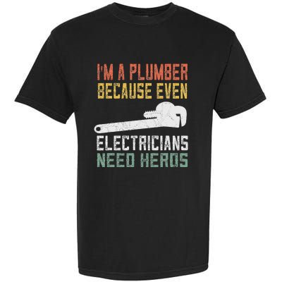 Funny Plumber Gifts For Retro Plumbing Garment-Dyed Heavyweight T-Shirt