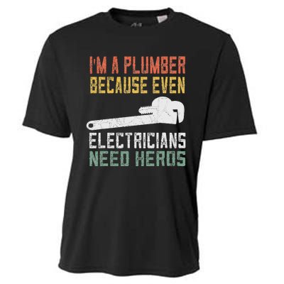 Funny Plumber Gifts For Retro Plumbing Cooling Performance Crew T-Shirt