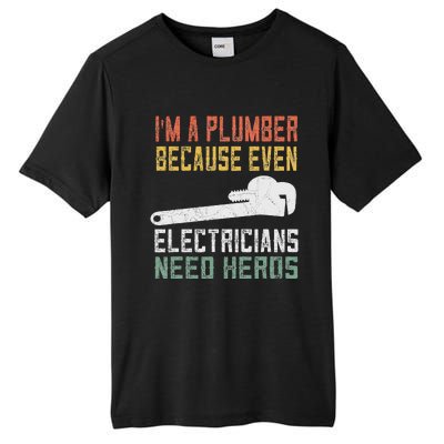 Funny Plumber Gifts For Retro Plumbing Tall Fusion ChromaSoft Performance T-Shirt