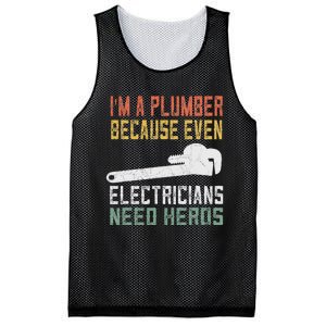 Funny Plumber Gifts For Retro Plumbing Mesh Reversible Basketball Jersey Tank