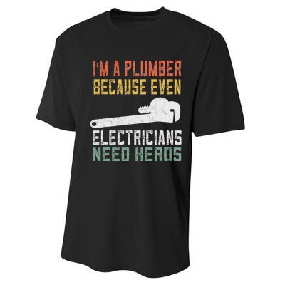 Funny Plumber Gifts For Retro Plumbing Performance Sprint T-Shirt