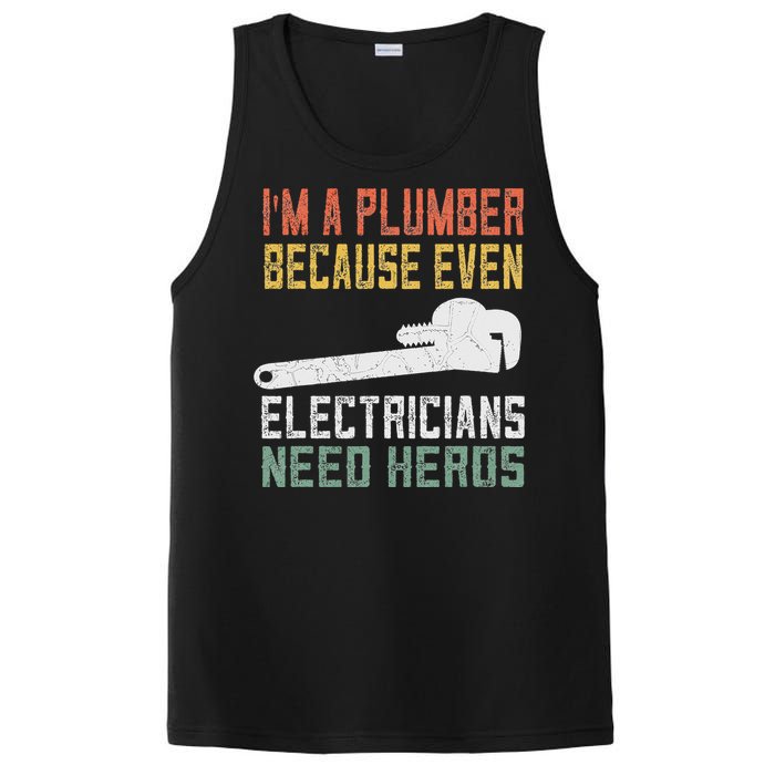 Funny Plumber Gifts For Retro Plumbing PosiCharge Competitor Tank