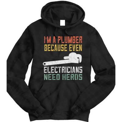 Funny Plumber Gifts For Retro Plumbing Tie Dye Hoodie