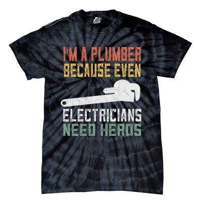 Funny Plumber Gifts For Retro Plumbing Tie-Dye T-Shirt