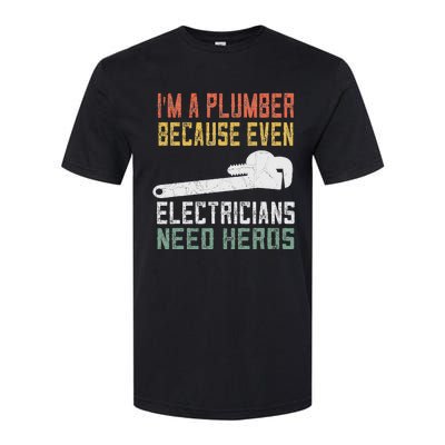 Funny Plumber Gifts For Retro Plumbing Softstyle CVC T-Shirt