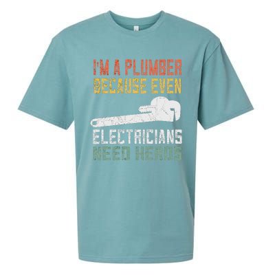 Funny Plumber Gifts For Retro Plumbing Sueded Cloud Jersey T-Shirt