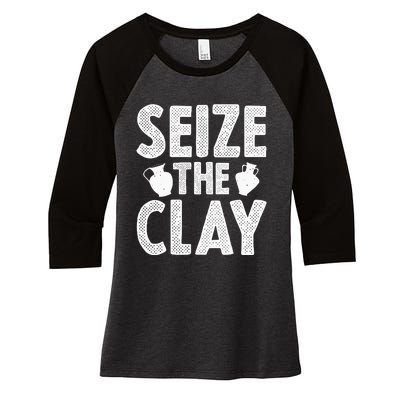 Funny Pottery Gift For  Cool Ceramic Clay Pottery Women's Tri-Blend 3/4-Sleeve Raglan Shirt