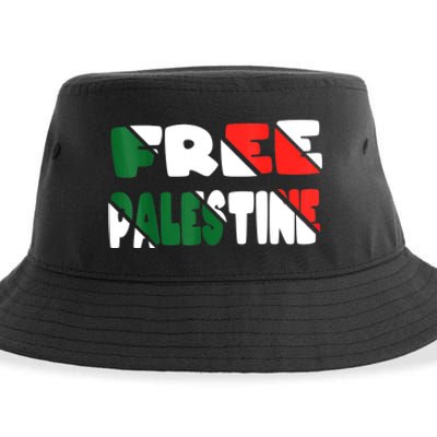 Free Palestine Gaza Palestinian Flag Sustainable Bucket Hat