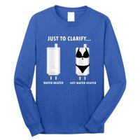 Funny Plumber Hot Water Heater Plumbing Dad Joke Gift Long Sleeve Shirt