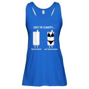 Funny Plumber Hot Water Heater Plumbing Dad Joke Gift Ladies Essential Flowy Tank