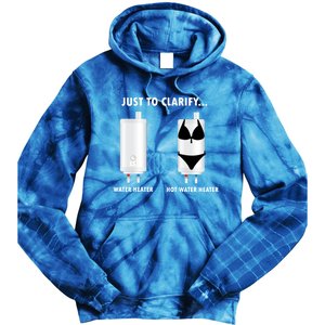 Funny Plumber Hot Water Heater Plumbing Dad Joke Gift Tie Dye Hoodie