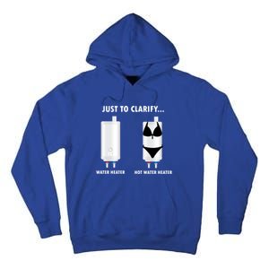 Funny Plumber Hot Water Heater Plumbing Dad Joke Gift Tall Hoodie