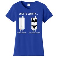 Funny Plumber Hot Water Heater Plumbing Dad Joke Gift Women's T-Shirt