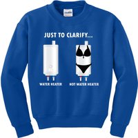 Funny Plumber Hot Water Heater Plumbing Dad Joke Gift Kids Sweatshirt