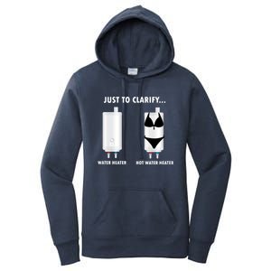 Funny Plumber Hot Water Heater Plumbing Dad Joke Gift Women's Pullover Hoodie