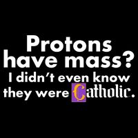 Funny Protons Have Mass I Didn't Know They Were Catholic 7-Panel Snapback Hat