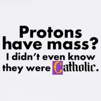 Funny Protons Have Mass I Didn't Know They Were Catholic Garment-Dyed Sweatshirt